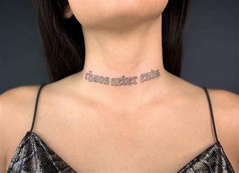 feminine womens front neck tattoos|Feminine and Stylish Front Neck Tattoo Ideas for Women